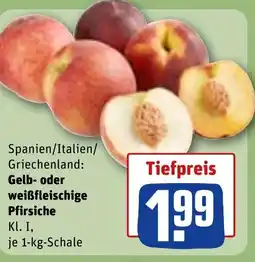 REWE DE Gelb- oder weißfleischige Pfirsiche tilbud