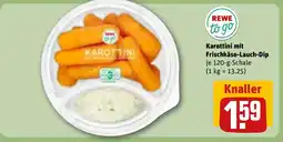 REWE DE Karottini mit Frischkäse-Lauch-Dip tilbud