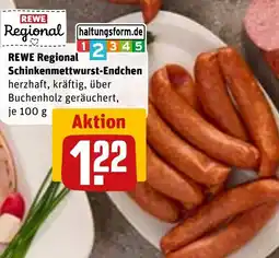REWE DE REWE Regional Schinkenmettwurst-Endchen tilbud