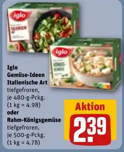 REWE DE Iglo Gemüse-Ideen Italienische Art oder Rahm-Königsgemüse tilbud