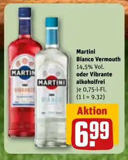 REWE DE Martini Bianco Vermouth oder Vibrante alkoholfrei tilbud