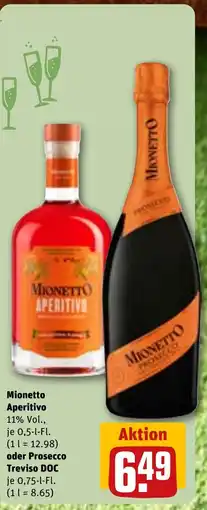 REWE DE Mionetto Aperitivo oder Prosecco Treviso DOC tilbud