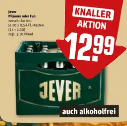 REWE DE Jever Pilsener oder Fun tilbud