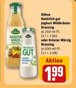 REWE DE Kühne Natürlich gut Joghurt Wildkräuter Dressing oder Kräuter Würzig Dressing tilbud