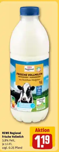 REWE DE REWE Regional Frische Vollmilch tilbud