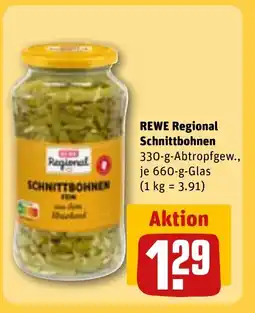 REWE DE REWE Regional Schnittbohnen tilbud