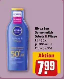 REWE DE Nivea Sun Sonnenmilch Schutz & Pflege tilbud