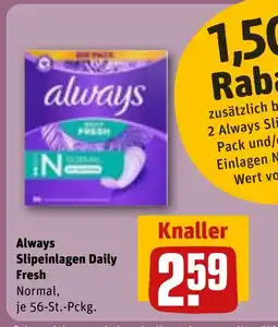 REWE DE Always Slipeinlagen Daily Fresh tilbud