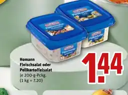 REWE DE Homann Fleischsalat oder Pellkartoffelsalat tilbud