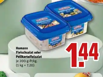REWE DE Homann Fleischsalat oder Pellkartoffelsalat tilbud