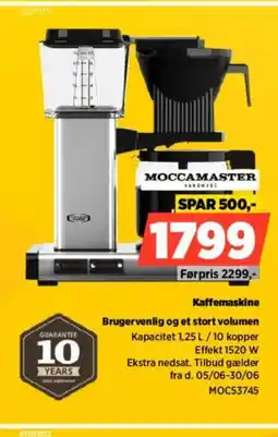 Power MOCCAMASTER Kaffemaskine MOC53745 tilbud
