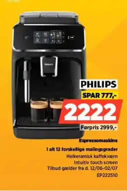 Power PHILIPS Espressomaskine EP222510 tilbud