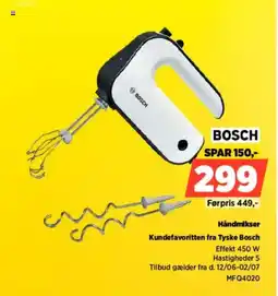 Power BOSCH Håndmikser MFQ4020 tilbud