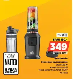Power Chef Matteo Sportsblender ACTIVEII tilbud