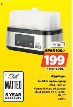 Power Chef Matteo Æggekoger UOVO tilbud