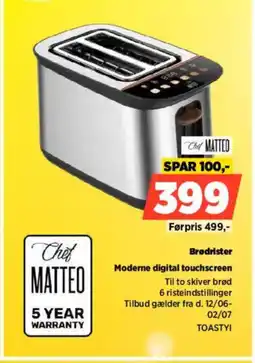 Power Chef Matteo Brødrister TOASTYI tilbud