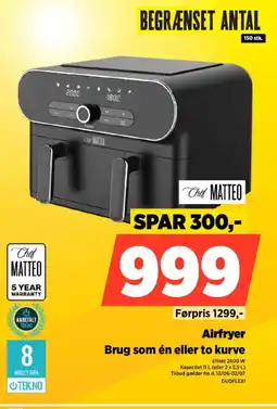 Power Chef Matteo Airfryer DUOFLEXI tilbud