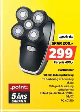 Power Point Hårtrimmer POHD1510 tilbud