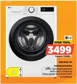 Power LG Vasketørremaskine P4Y5VRP6W tilbud