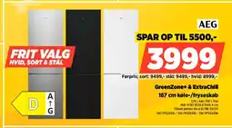 Power AEG 187 cm køle-/fryseskab TRC7P32XDX/TRC7P32XDB/TRC7P32XDW tilbud