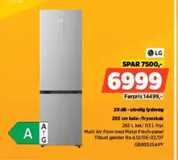 Power LG 203 cm køle-/fryseskab GBBS525APY tilbud