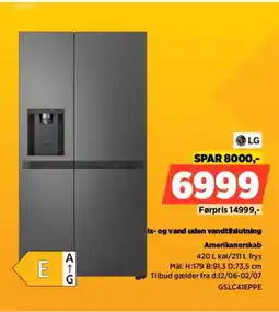 Power LG Amerikanerskab GSLC41EPPE tilbud