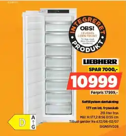 Power LIEBHERR 177 cm int. fryseskab SIGN51VD28 tilbud