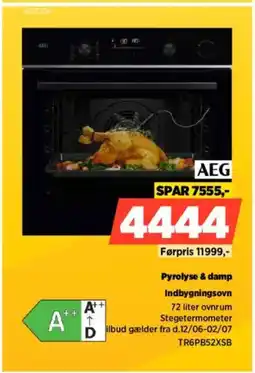 Power AEG Indbygningsovn TR6PB52XSB tilbud