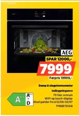 Power AEG Indbygningsovn TP8SB73XAB tilbud