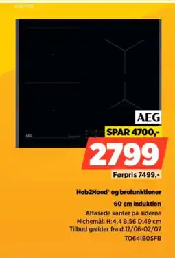 Power AEG 60 cm induktion TO641BOSFB tilbud