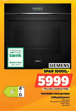 Power SIEMENS Indbygningsovn HB774G2B1S tilbud