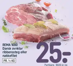 REMA 1000 Dansk ovnklar ribbenssteg eller nakkefilet tilbud
