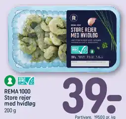 REMA 1000 Store rejer med hvidløg tilbud