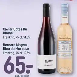 REMA 1000 Xavier Cotes Du Rhone / Bernard Magrez Bleu de Mer rosé tilbud