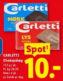 Lidl Carletti Chokoladepålæg tilbud