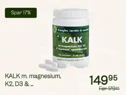 Helsam KALK m. magnesium, K2, D3 & ... tilbud
