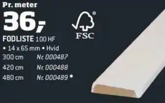 Bygma Fodliste 100 HF tilbud