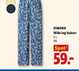 Lidl ESMARA Wide leg bukser tilbud
