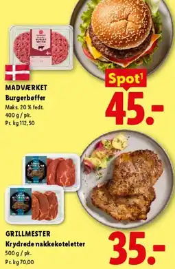 Lidl Krydrede nakkekoteletter tilbud