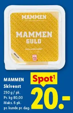 Lidl Mammen Guld Skiveost tilbud