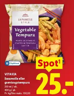 Lidl VITASIA Sesamolie / Vegetable Tempura tilbud