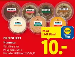 Lidl CHEF SELECT Hummus tilbud