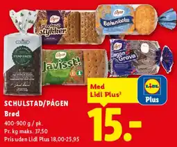 Lidl SCHULSTAD/PÅGEN Brød tilbud