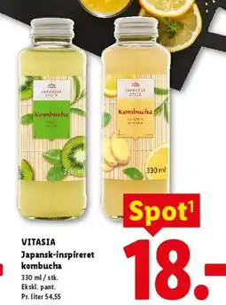 Lidl VITASIA Japansk-inspireret kombucha tilbud