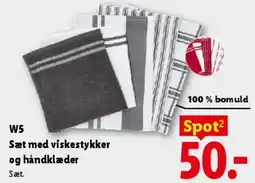 Lidl Sæt med viskestykker og håndklæder tilbud