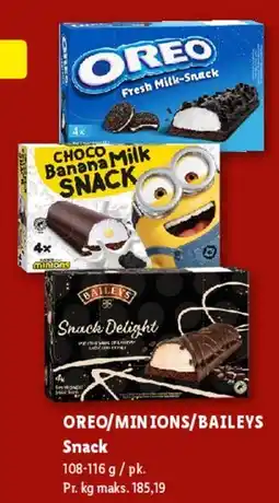 Lidl OREO / MINIONS / BAILEYS Snack tilbud