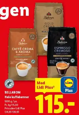 Lidl Bellarom hele kaffebønner tilbud