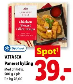 Lidl Paneret kylling med chili dip tilbud