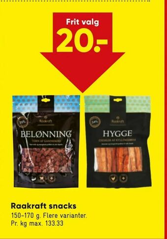 Bilka Raakraft snacks tilbud