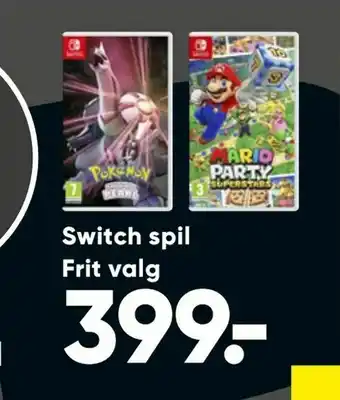 Bilka Switch spil Frit valg tilbud